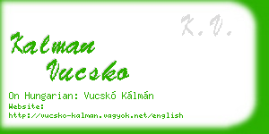 kalman vucsko business card